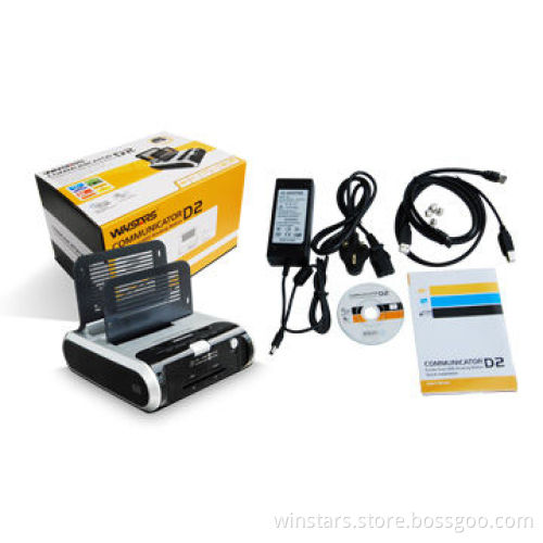 Double HDD + USB + e-SATA HDD Docking, Supports USB2.0 or Esata Data Transfer